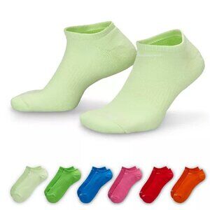 6 Pair Women's Nike No Show Socks Everyday Plus Cushioned Cotton 6 Pack  Dri-Fit